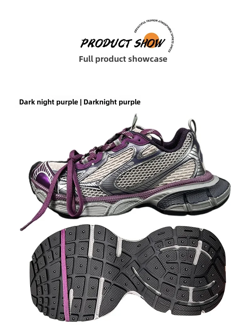 Men's and Women's Thick Soled Shoes, Sizes 36-45, Dad Shoes, Height Increasing, Breathable, Thick Heels, Casual Sports Shoes