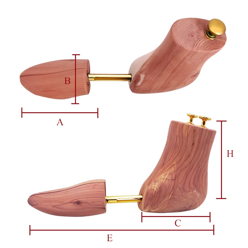 Men's and Women's Single Tube Adjustable Red Cedar Boot Stretcher Wood Shoe Tree