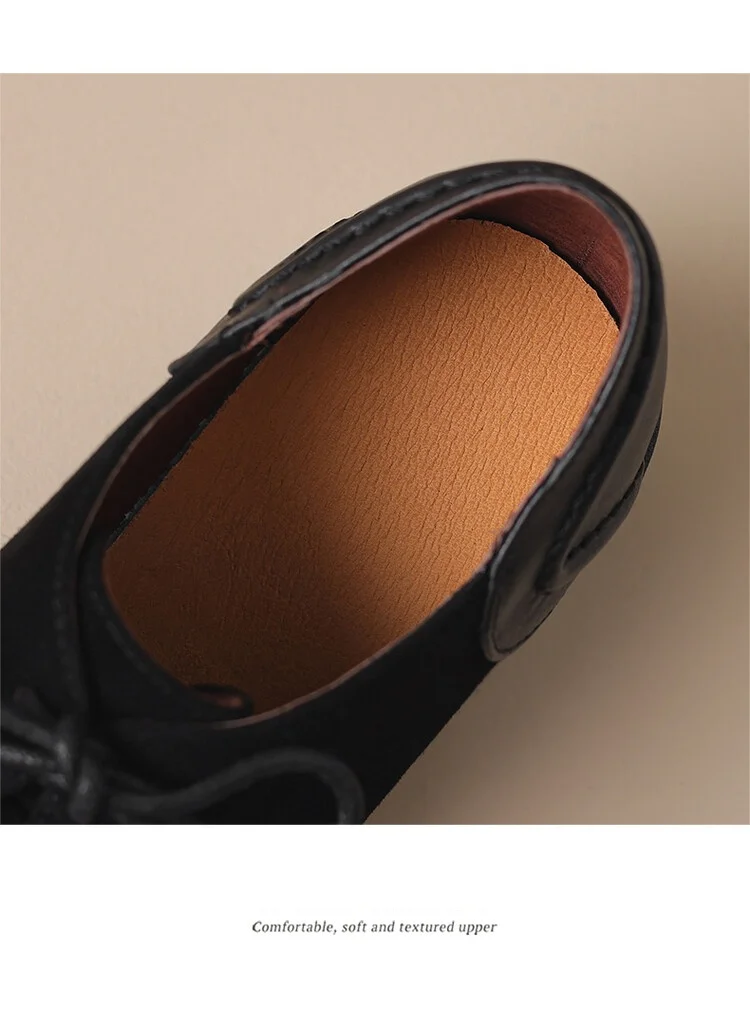 NEW Spring/Autumn Women Shoes Square Toe Chunky Heel Casual Shoes Sheep Suede Leather Shoes for Women Retro Lace up Women Pumps