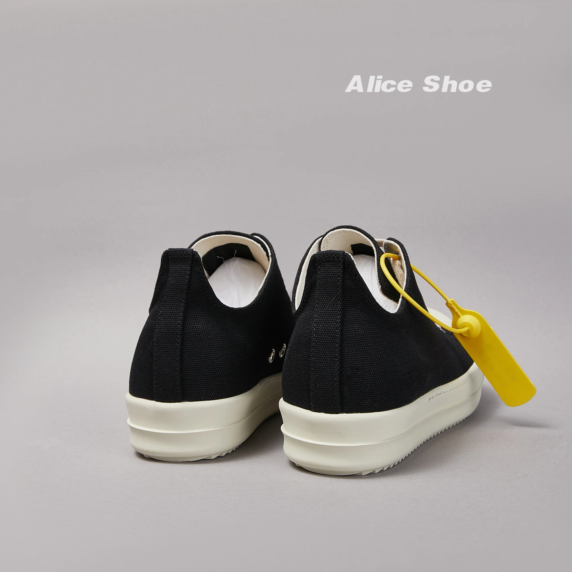 Brand Men Shoe Canvas Low Top Women Sneaker Quality Black Lace Up Designer Luxury Punk Trainer Street Platform Casual Flat Shoe