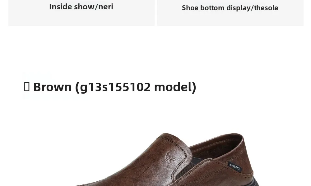 Golden Camel Men's Casual Shoes Comfortable Non-slip Leather Soft Sole Walking Flats 2026 New Men Business Lightweight Loafers