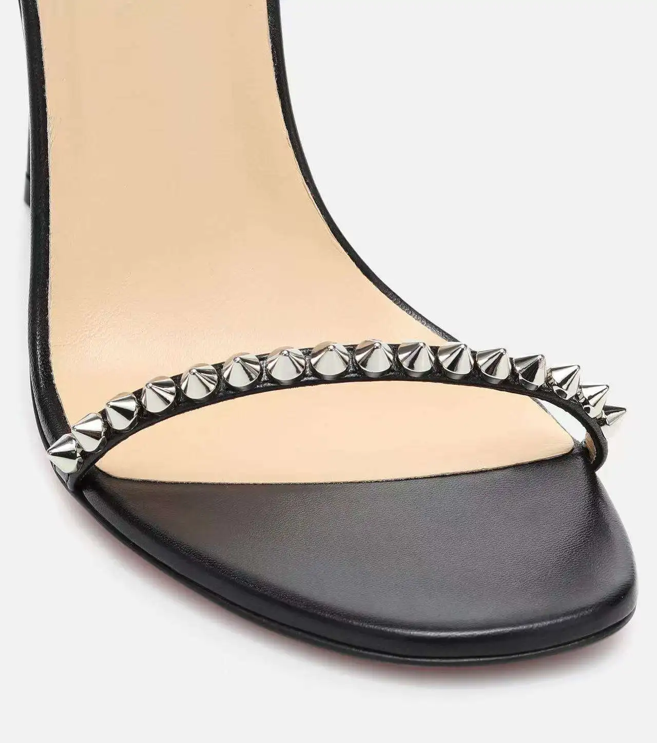 New Black Rivet French Sexy Temperament Comfortable Super High Heels Open Toe Sandals Fashion Sandals Rubber Round Head
