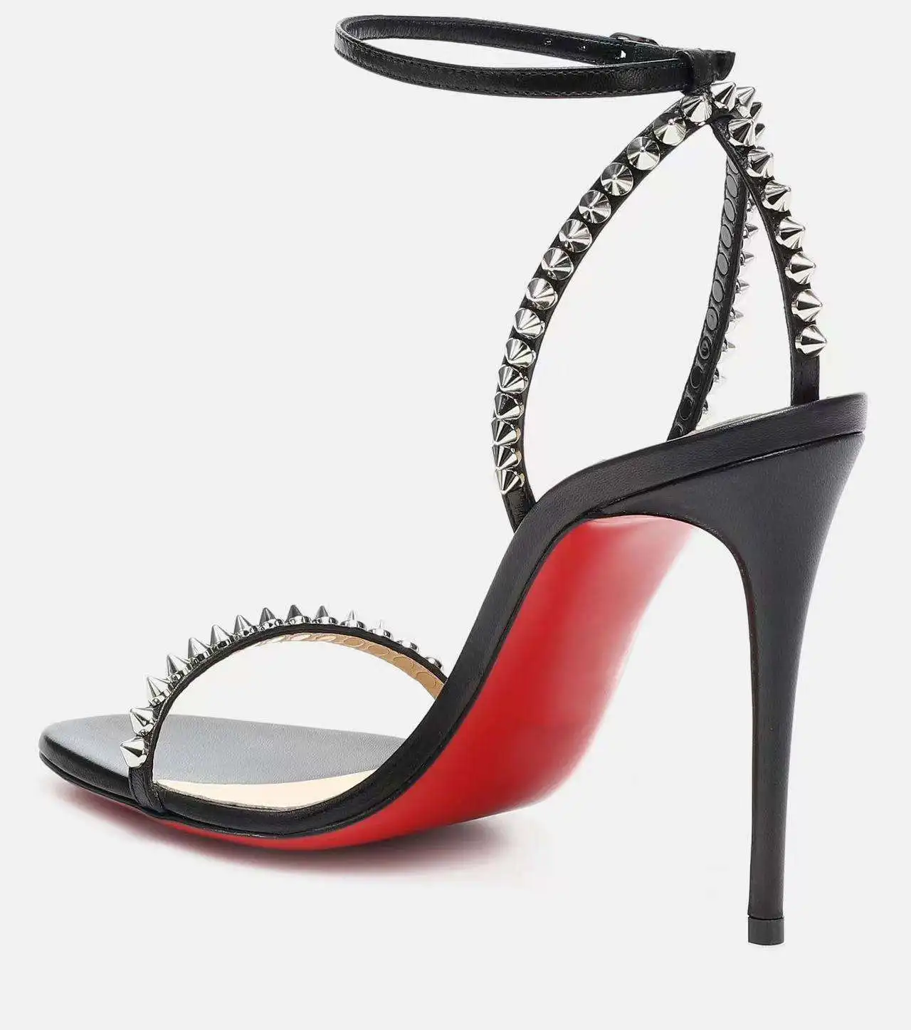 New Black Rivet French Sexy Temperament Comfortable Super High Heels Open Toe Sandals Fashion Sandals Rubber Round Head