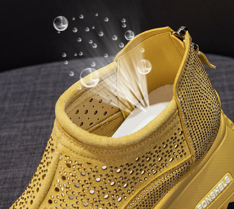 CICIYANG 8cm Thick-soled Women Hollow Sandals 2025 Summer New Casual Large-size Non-slip Female Sneakers Shoes Breathable Sandal