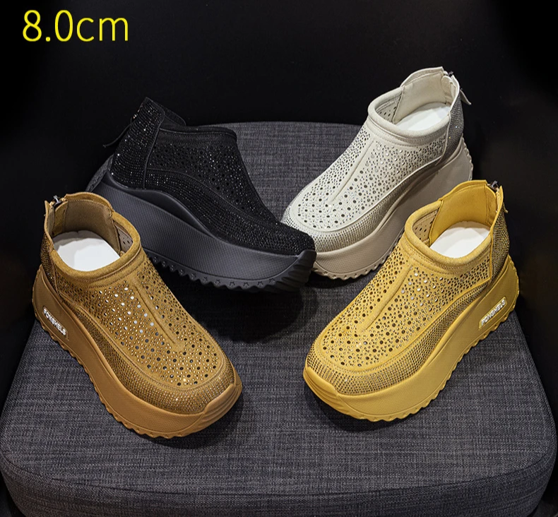 CICIYANG 8cm Thick-soled Women Hollow Sandals 2025 Summer New Casual Large-size Non-slip Female Sneakers Shoes Breathable Sandal