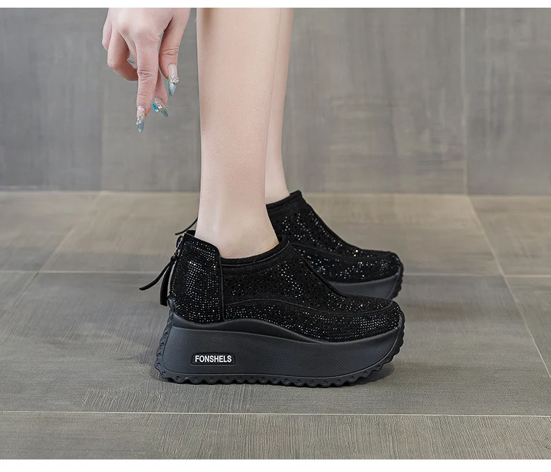 CICIYANG 8cm Thick-soled Women Hollow Sandals 2025 Summer New Casual Large-size Non-slip Female Sneakers Shoes Breathable Sandal