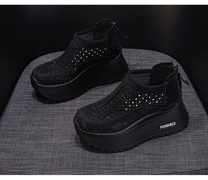 CICIYANG 8cm Thick-soled Women Hollow Sandals 2025 Summer New Casual Large-size Non-slip Female Sneakers Shoes Breathable Sandal