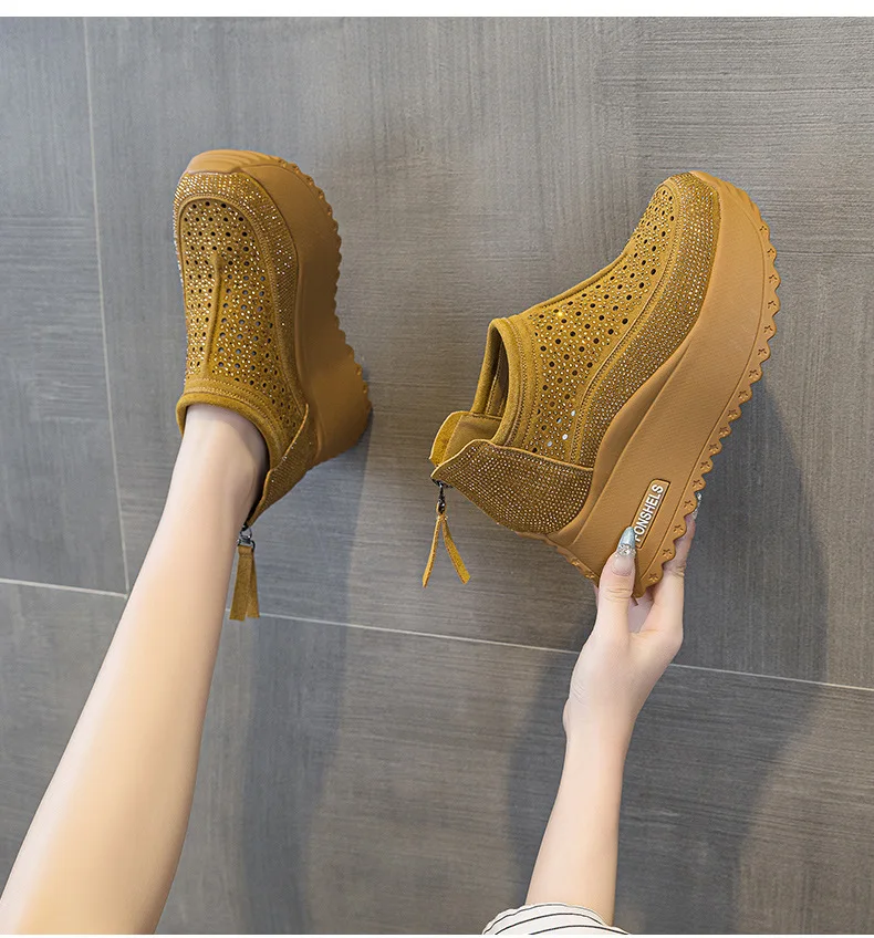 CICIYANG 8cm Thick-soled Women Hollow Sandals 2025 Summer New Casual Large-size Non-slip Female Sneakers Shoes Breathable Sandal