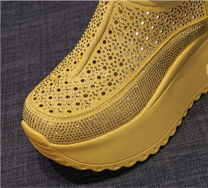 CICIYANG 8cm Thick-soled Women Hollow Sandals 2025 Summer New Casual Large-size Non-slip Female Sneakers Shoes Breathable Sandal