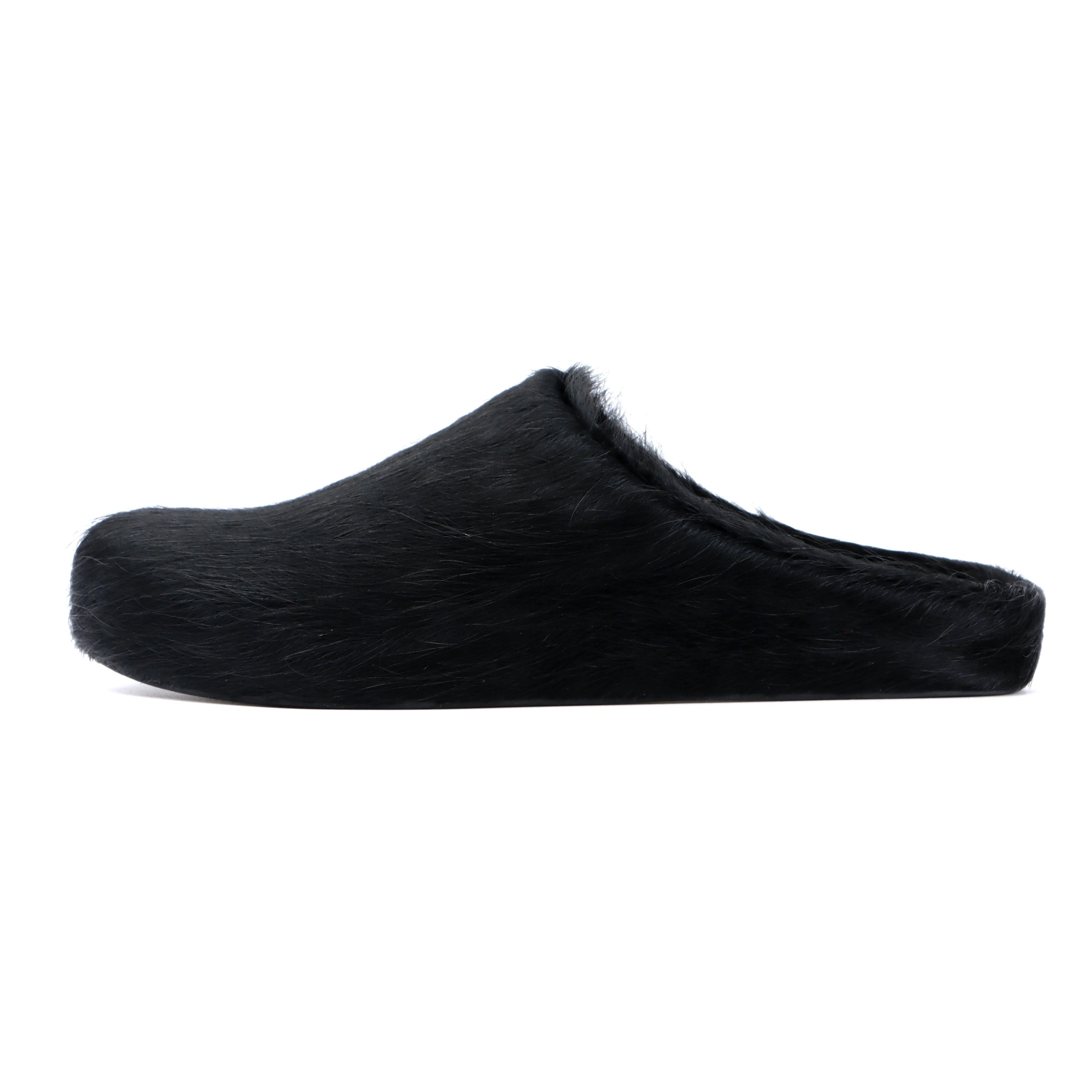 2026 Horsehair Italy Real Leather Slides fur Slippers Women Mule Runway Flats Thick Sole Leisure Luxury Designer Shoes