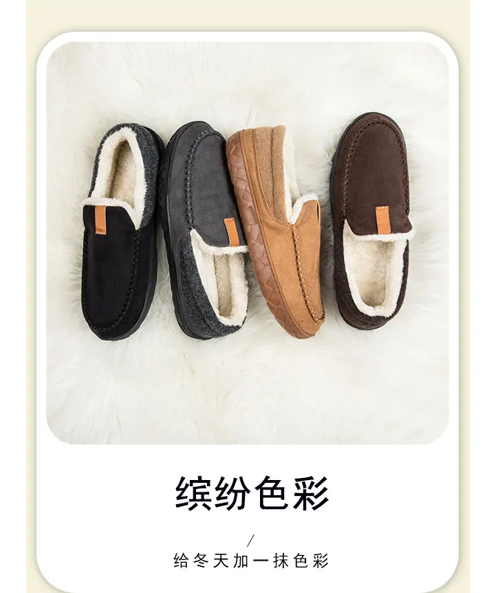 2025 Men Home Cotton Shoes Classic Fashion Warm Ankle Boots for Men Fluffy Plush Padded Slippers For Man Super Soft Slippers