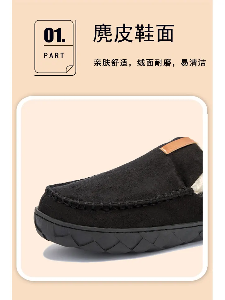 2025 Men Home Cotton Shoes Classic Fashion Warm Ankle Boots for Men Fluffy Plush Padded Slippers For Man Super Soft Slippers