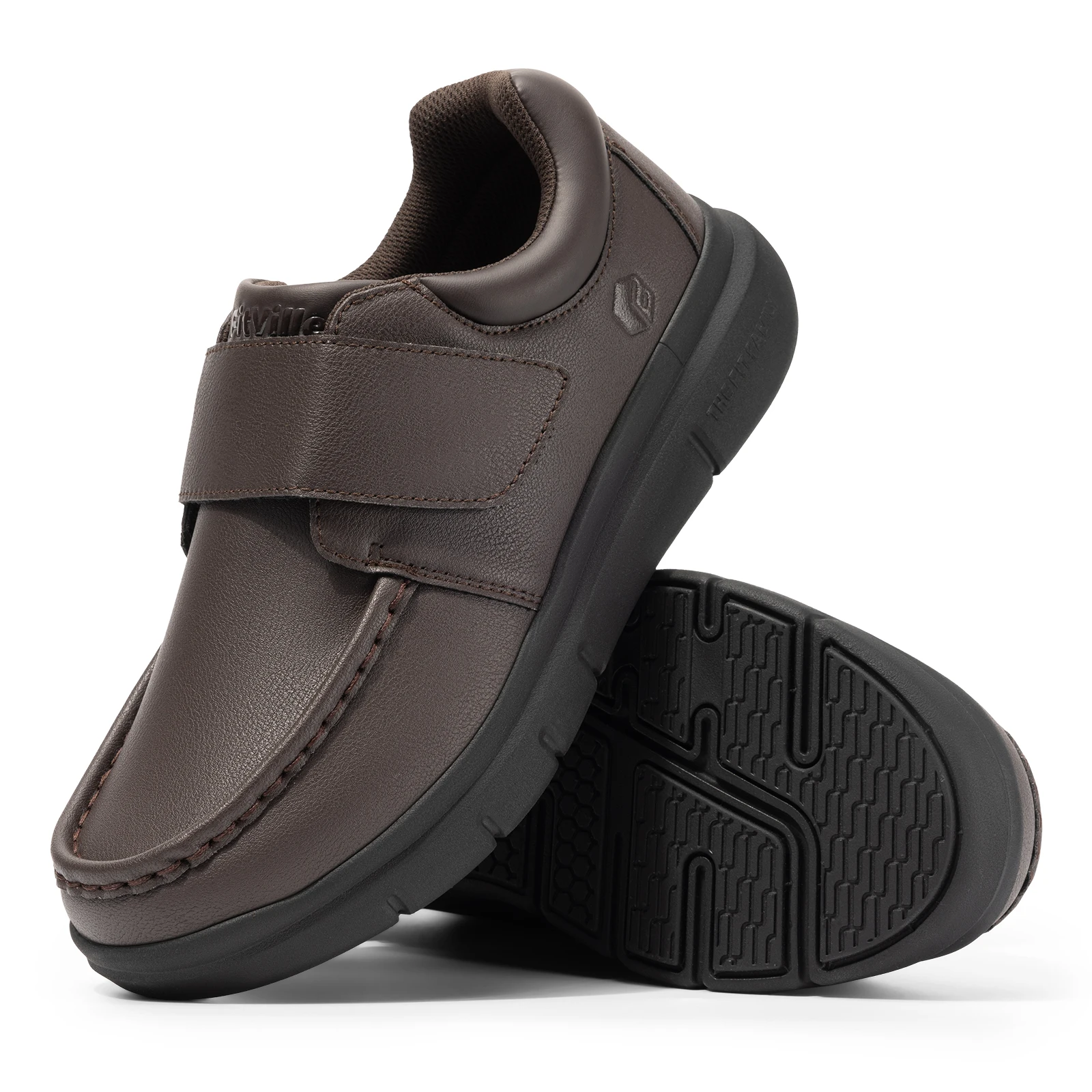 Fitville Wide Diabetic Walking Shoes Comfortable Luxury Dress Business Shoes for Men Casual Sneakers Arche Support Breathable