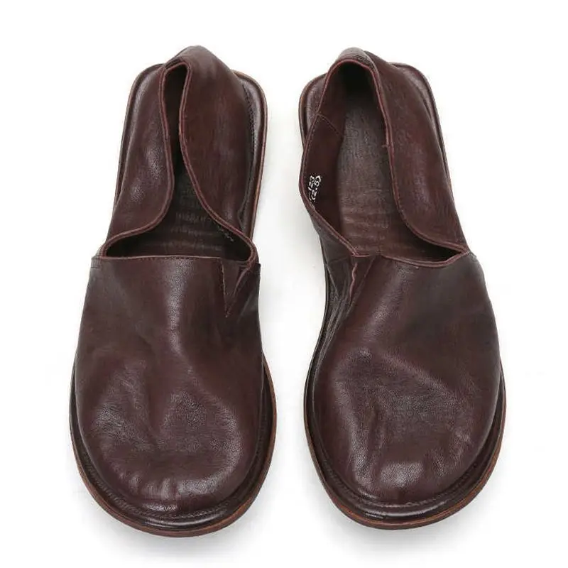 Men's shoes 2026 spring/summer fisherman's shoes soft leather men's shoes soft leather lazy shoes casual leather shoes men