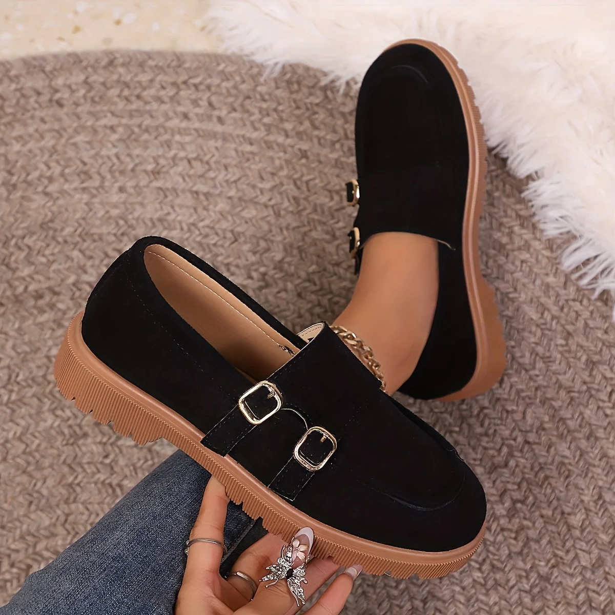 And Winter Comfortable Versatile Casual Commuting Loafers, Women Shoes Elegant Women Shoes Classy Lady Shoes