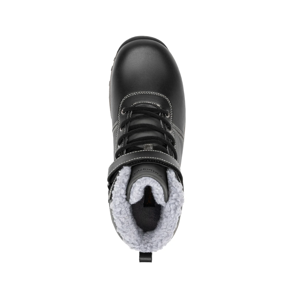 Fittington Men's Hiking Boots Wide Warm Fur Lined Winter Snow Boot Non-slip Outdoor Ankle High-top Trekking Shoes Waterproof