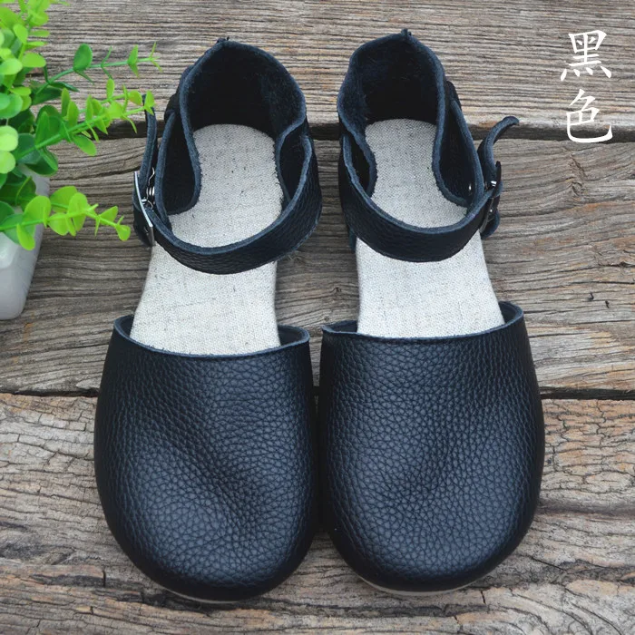 Careaymade-Retro leisure Genuine Leather women's sandals,pure handmade comfortable slip-proof breathable round-headed sandals