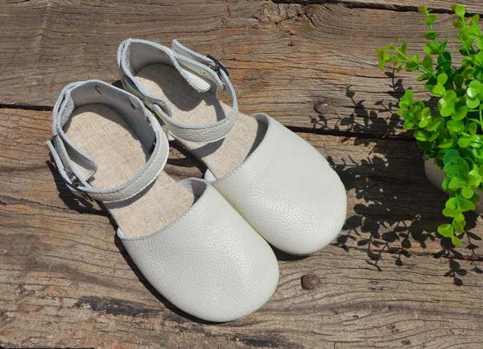 Careaymade-Retro leisure Genuine Leather women's sandals,pure handmade comfortable slip-proof breathable round-headed sandals