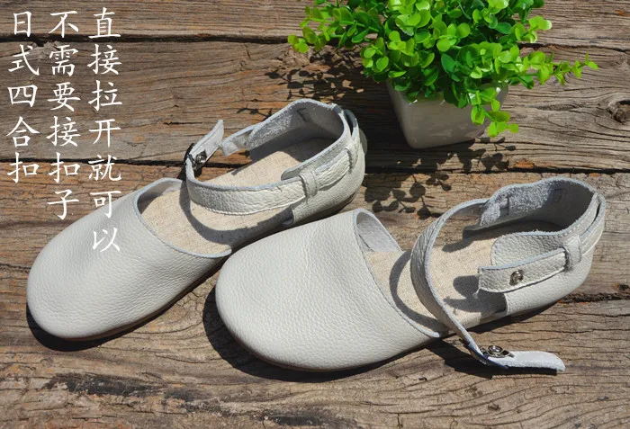 Careaymade-Retro leisure Genuine Leather women's sandals,pure handmade comfortable slip-proof breathable round-headed sandals