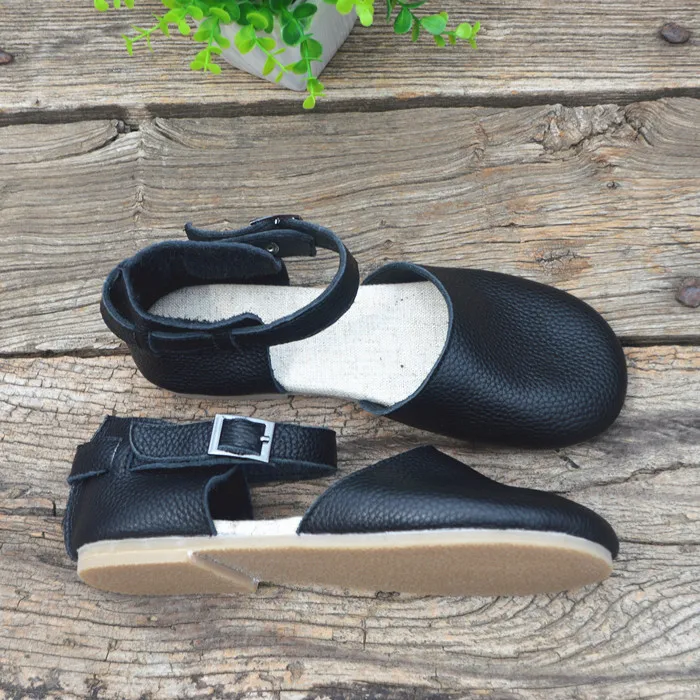 Careaymade-Retro leisure Genuine Leather women's sandals,pure handmade comfortable slip-proof breathable round-headed sandals