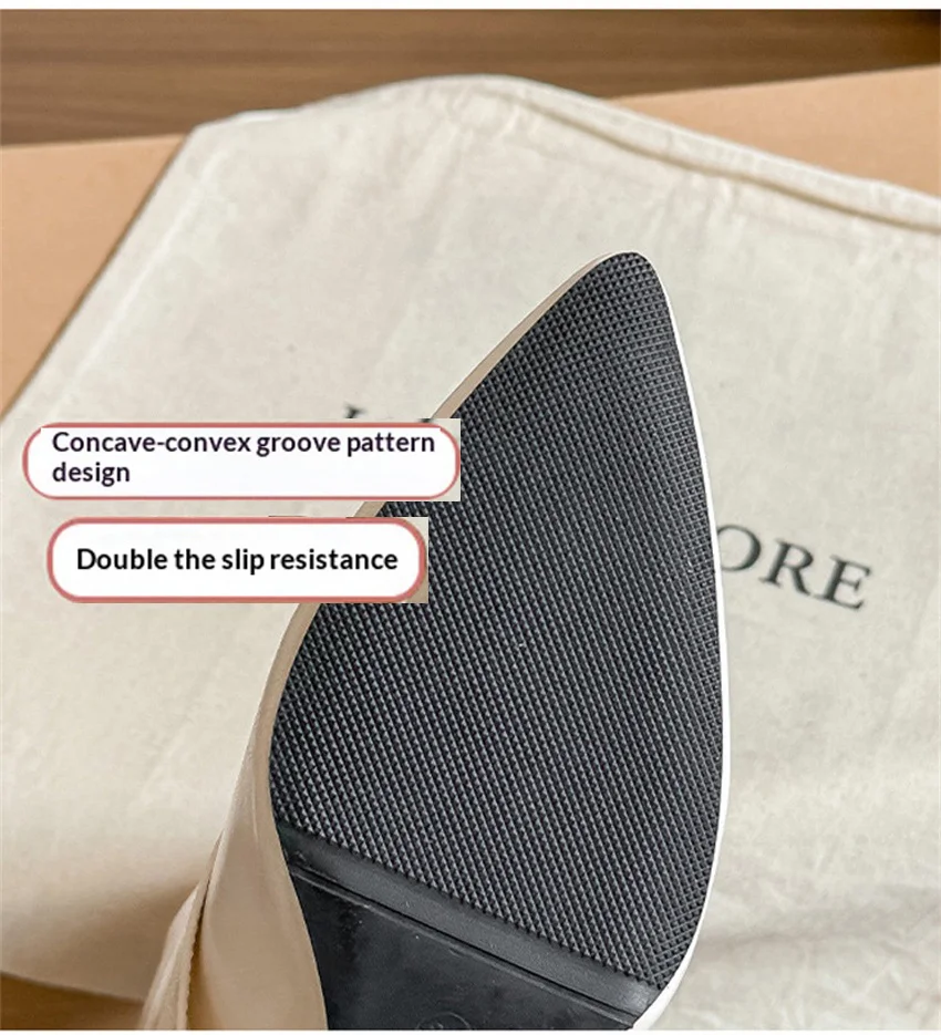 Botas Ankle Boots Autumn Winter Fashion Square Low Heels Boots Shoes for Women Designer Pointed Toe Zapatos De Mujer Handmade