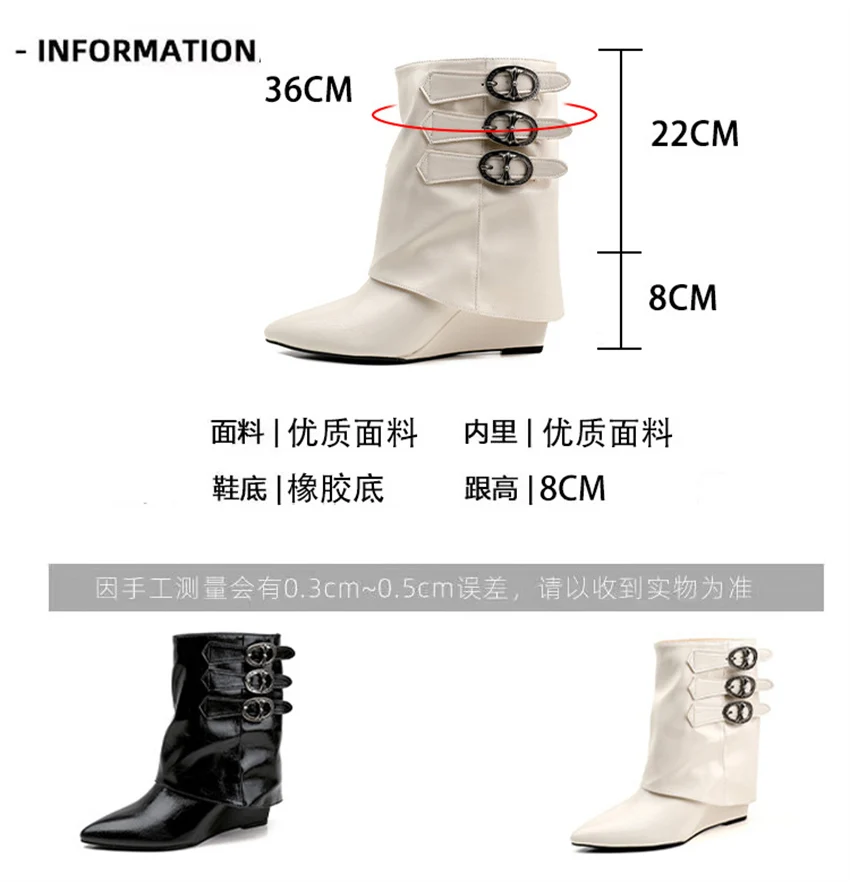 Botas Ankle Boots Autumn Winter Fashion Square Low Heels Boots Shoes for Women Designer Pointed Toe Zapatos De Mujer Handmade