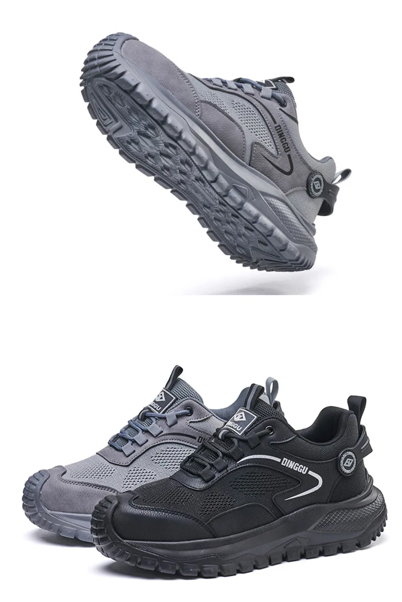 Lightweigh Work Safety Shoes Men Anti-Smash Anti-Puncture Work Shoes Breathable Men Shoes Anti-slip Steel Toe Protection Shoes