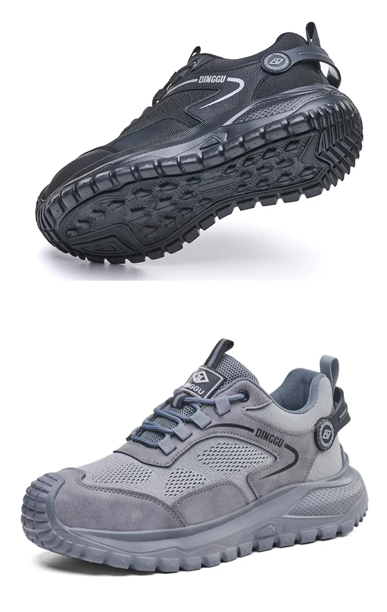 Lightweigh Work Safety Shoes Men Anti-Smash Anti-Puncture Work Shoes Breathable Men Shoes Anti-slip Steel Toe Protection Shoes