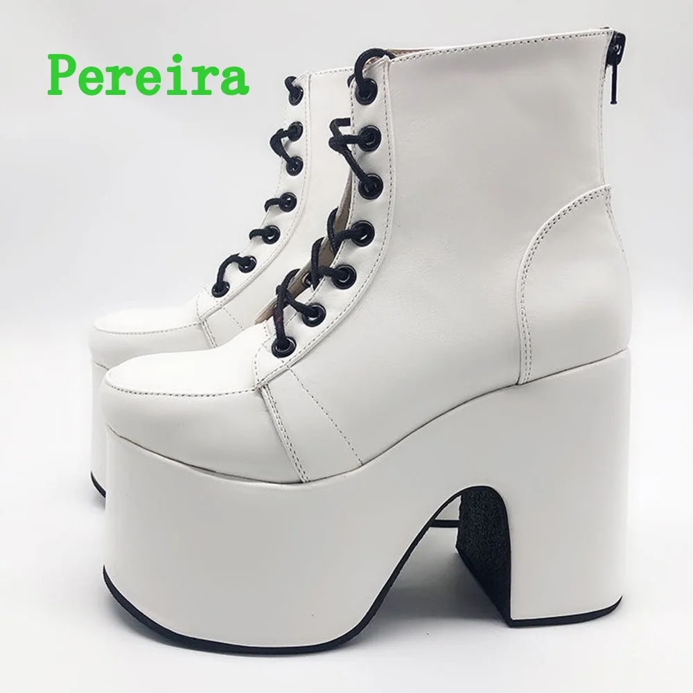 Shiny Purple Ankle Boots Women's 2024 New Arrival Platform Round Toe Chunky Heel Cross Straps Sexy Fashion Show Party Shoes