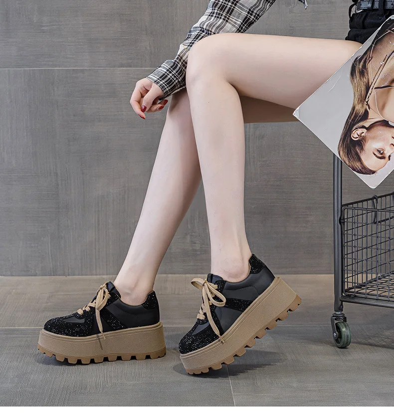CICIYANG Winter Sneakers Platform Women Genuine Leather 2025 Autumn New Women German Training Shoes Non-slip Sneakers for Ladies