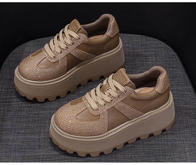 CICIYANG Winter Sneakers Platform Women Genuine Leather 2025 Autumn New Women German Training Shoes Non-slip Sneakers for Ladies