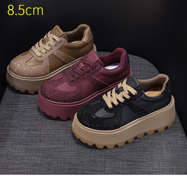CICIYANG Winter Sneakers Platform Women Genuine Leather 2025 Autumn New Women German Training Shoes Non-slip Sneakers for Ladies