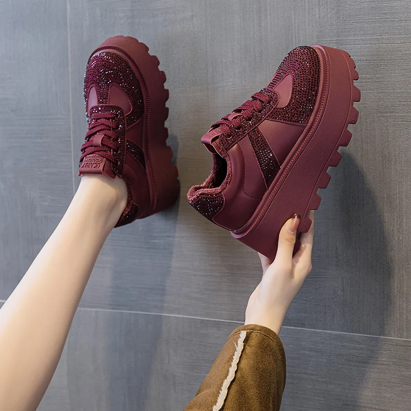 CICIYANG Winter Sneakers Platform Women Genuine Leather 2025 Autumn New Women German Training Shoes Non-slip Sneakers for Ladies