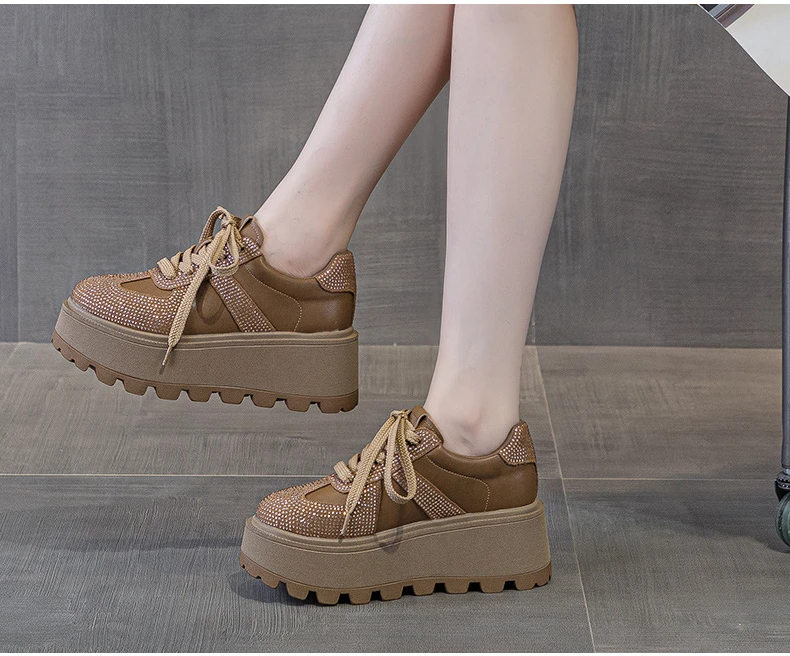 CICIYANG Winter Sneakers Platform Women Genuine Leather 2025 Autumn New Women German Training Shoes Non-slip Sneakers for Ladies