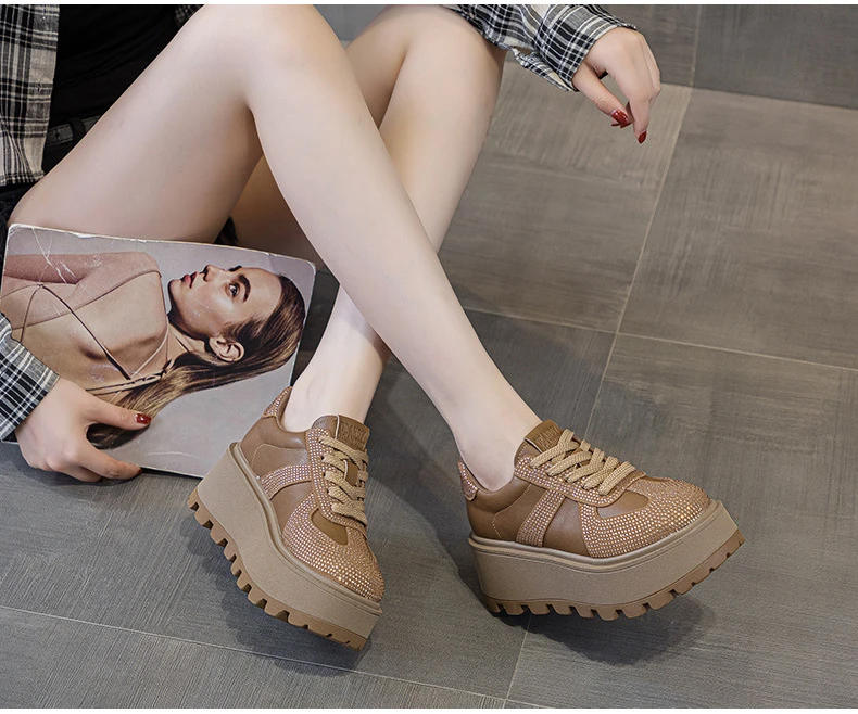 CICIYANG Winter Sneakers Platform Women Genuine Leather 2025 Autumn New Women German Training Shoes Non-slip Sneakers for Ladies