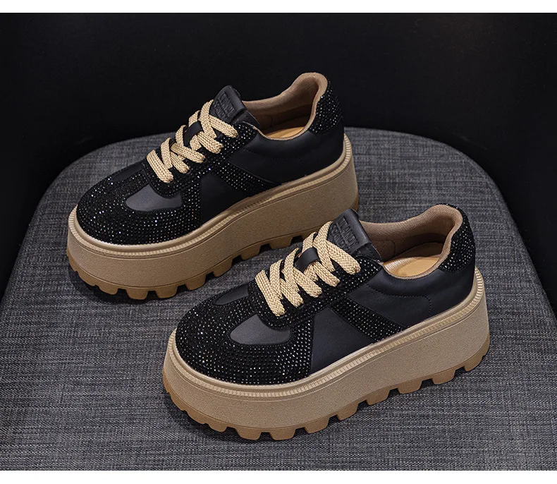 CICIYANG Winter Sneakers Platform Women Genuine Leather 2025 Autumn New Women German Training Shoes Non-slip Sneakers for Ladies