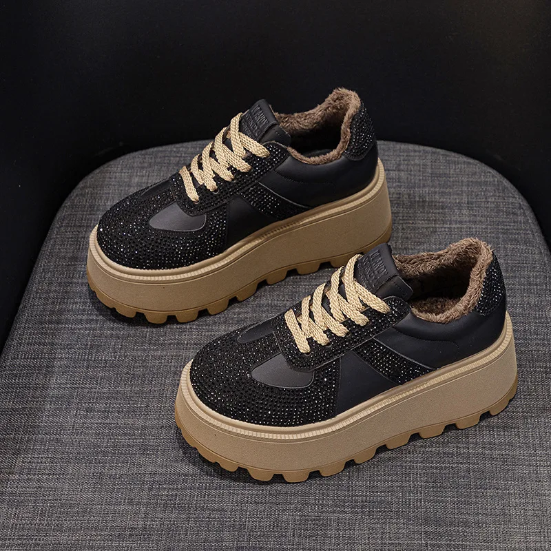 CICIYANG Winter Sneakers Platform Women Genuine Leather 2025 Autumn New Women German Training Shoes Non-slip Sneakers for Ladies