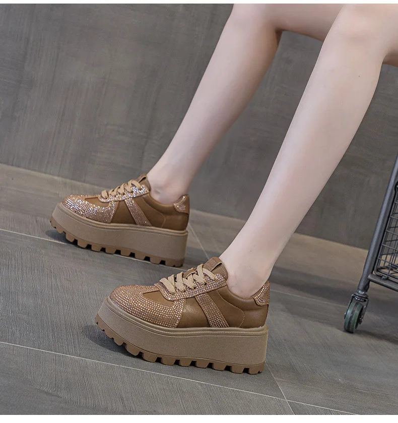 CICIYANG Winter Sneakers Platform Women Genuine Leather 2025 Autumn New Women German Training Shoes Non-slip Sneakers for Ladies