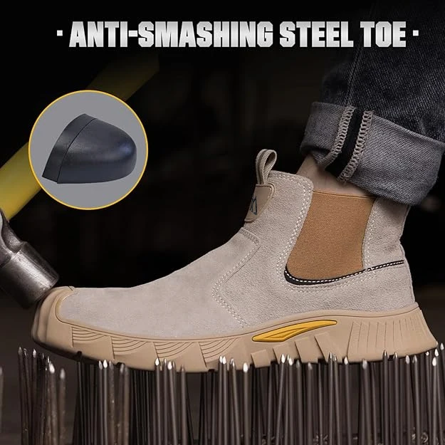 Factory Grade Men's Safety Shoes Comfort Men's Work Shoes Indestructible Puncture Proof Light Outdoor Work Boots
