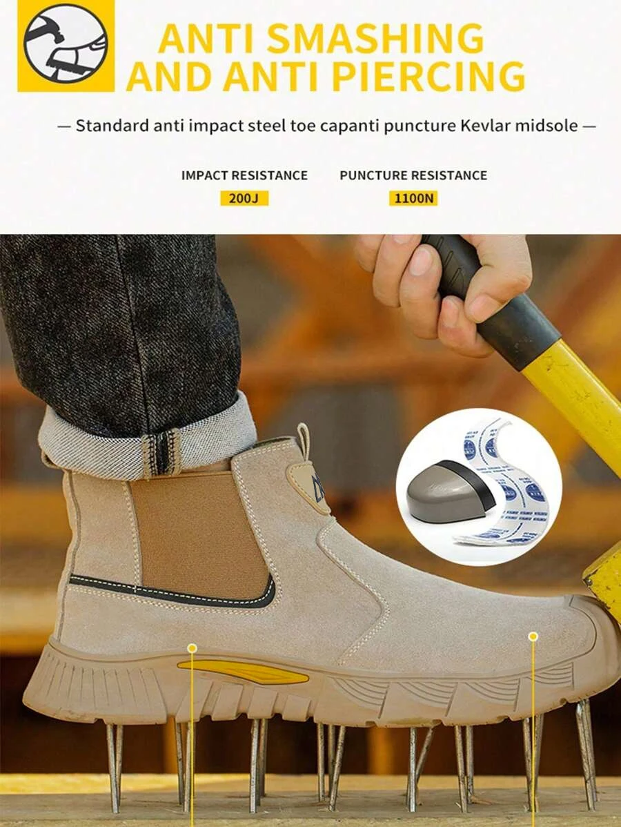 Factory Grade Men's Safety Shoes Comfort Men's Work Shoes Indestructible Puncture Proof Light Outdoor Work Boots