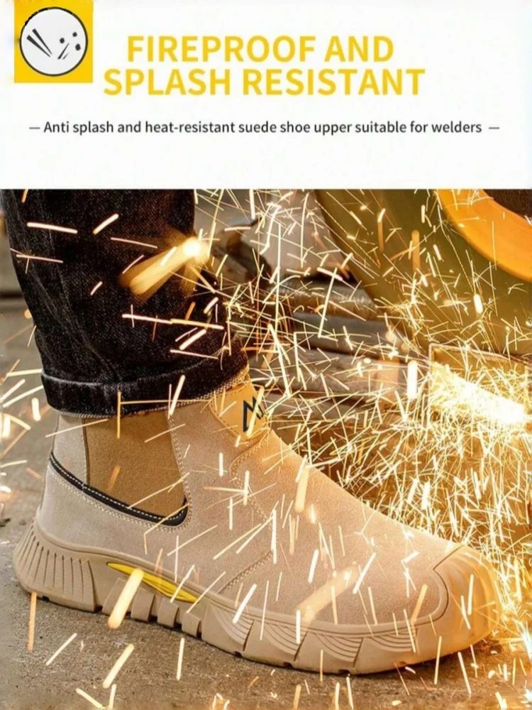 Factory Grade Men's Safety Shoes Comfort Men's Work Shoes Indestructible Puncture Proof Light Outdoor Work Boots