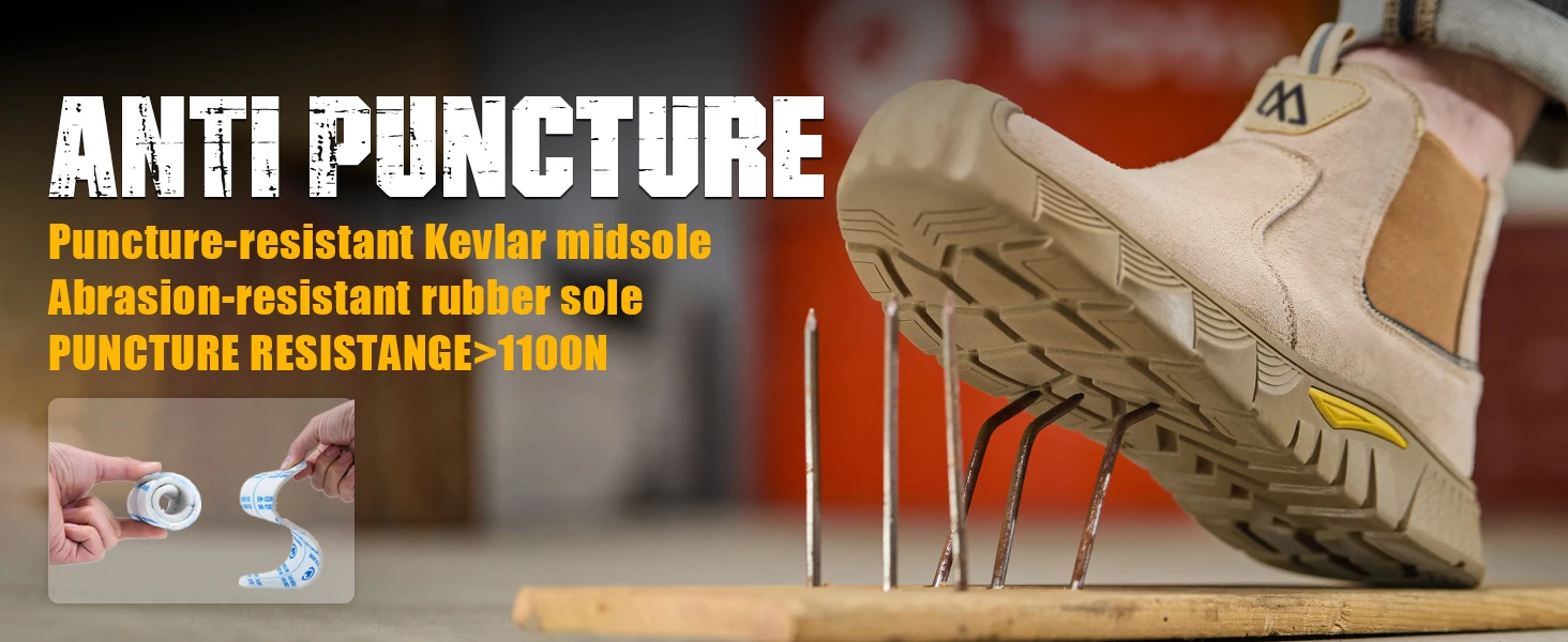 Factory Grade Men's Safety Shoes Comfort Men's Work Shoes Indestructible Puncture Proof Light Outdoor Work Boots