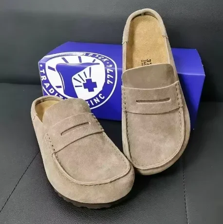 Retro Naples Style Suede Shoes for Men and Women, Versatile Casual Loafers, Flat, Breathable, with Soft Sole, for Daily Use