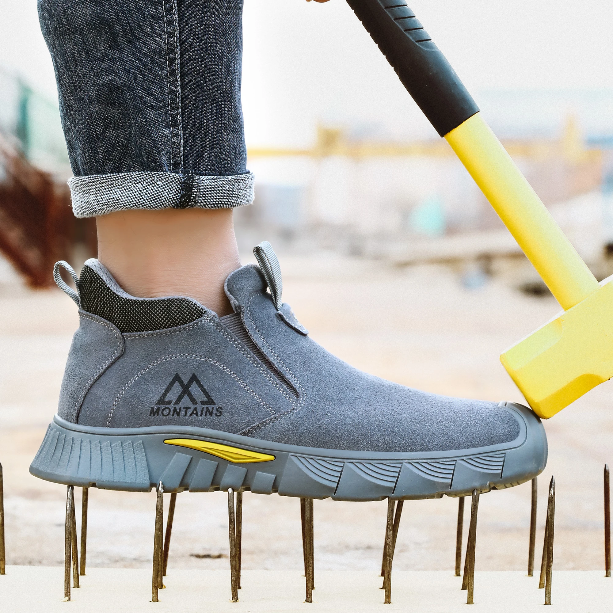 All Season Industrial Safety Shoes for Men Women Steel Toe Sneakers with Impact Resistant Steel Toe Cap Lightweight Comfortable Design for Construction Work Wear Resistant Durable for Daily Labor Full Sizes Perfect Labor Day Gift for Workers