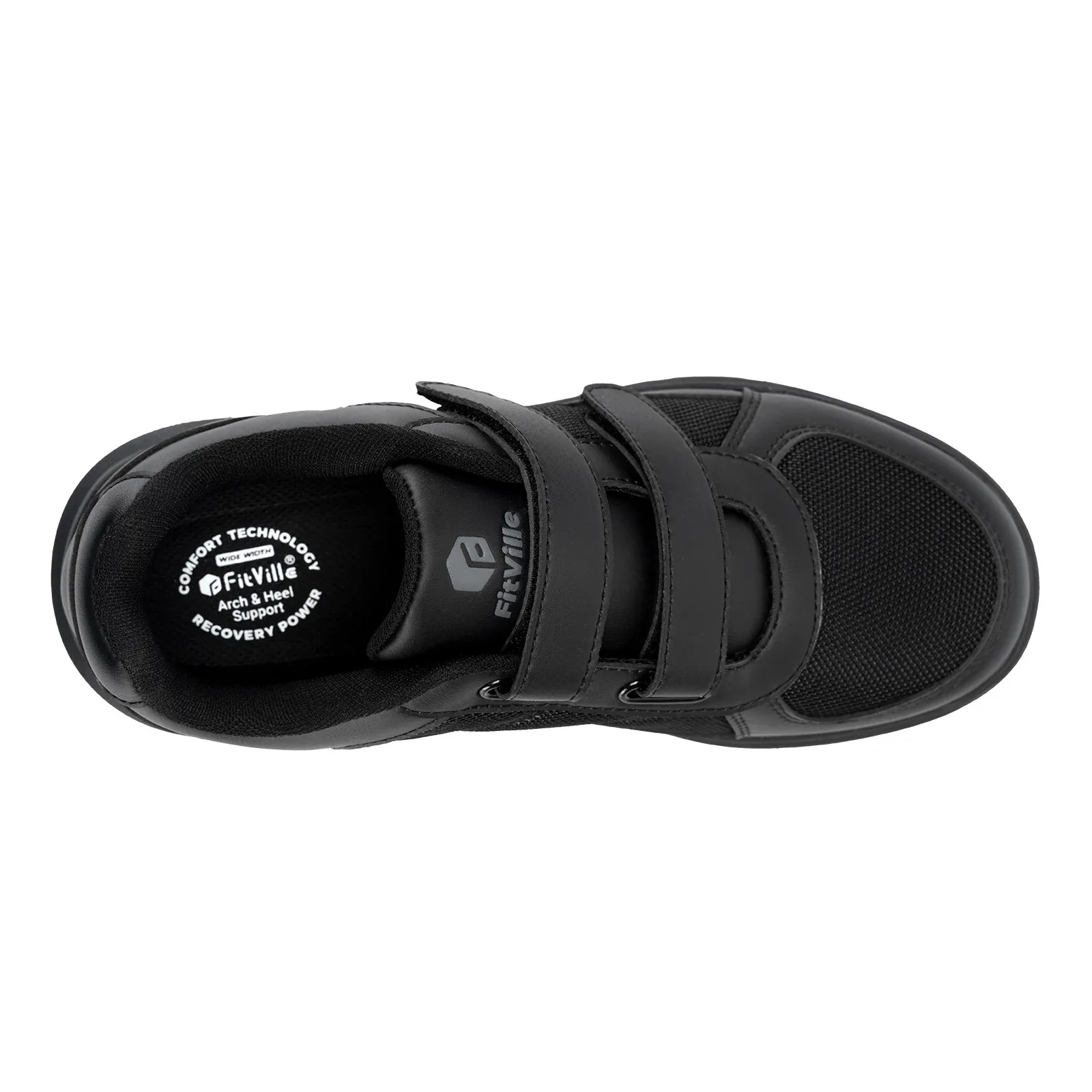 FitVille Men'S Diabetic Shoes Extra Wide 4E Senior Shoe Relieve Neuropathy Suitable For Swollen Foot Pain With Arch Support