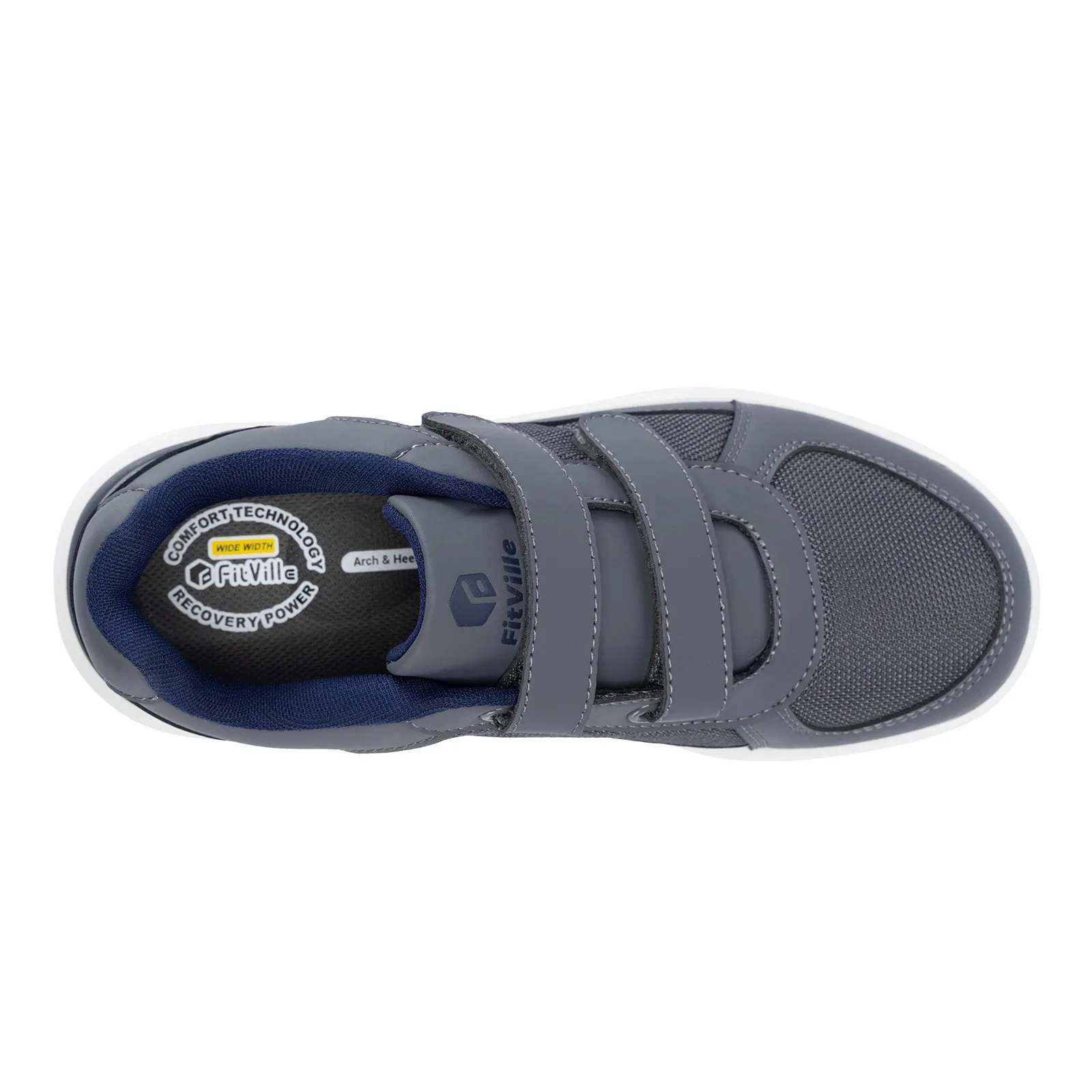 FitVille Men'S Diabetic Shoes Extra Wide 4E Senior Shoe Relieve Neuropathy Suitable For Swollen Foot Pain With Arch Support