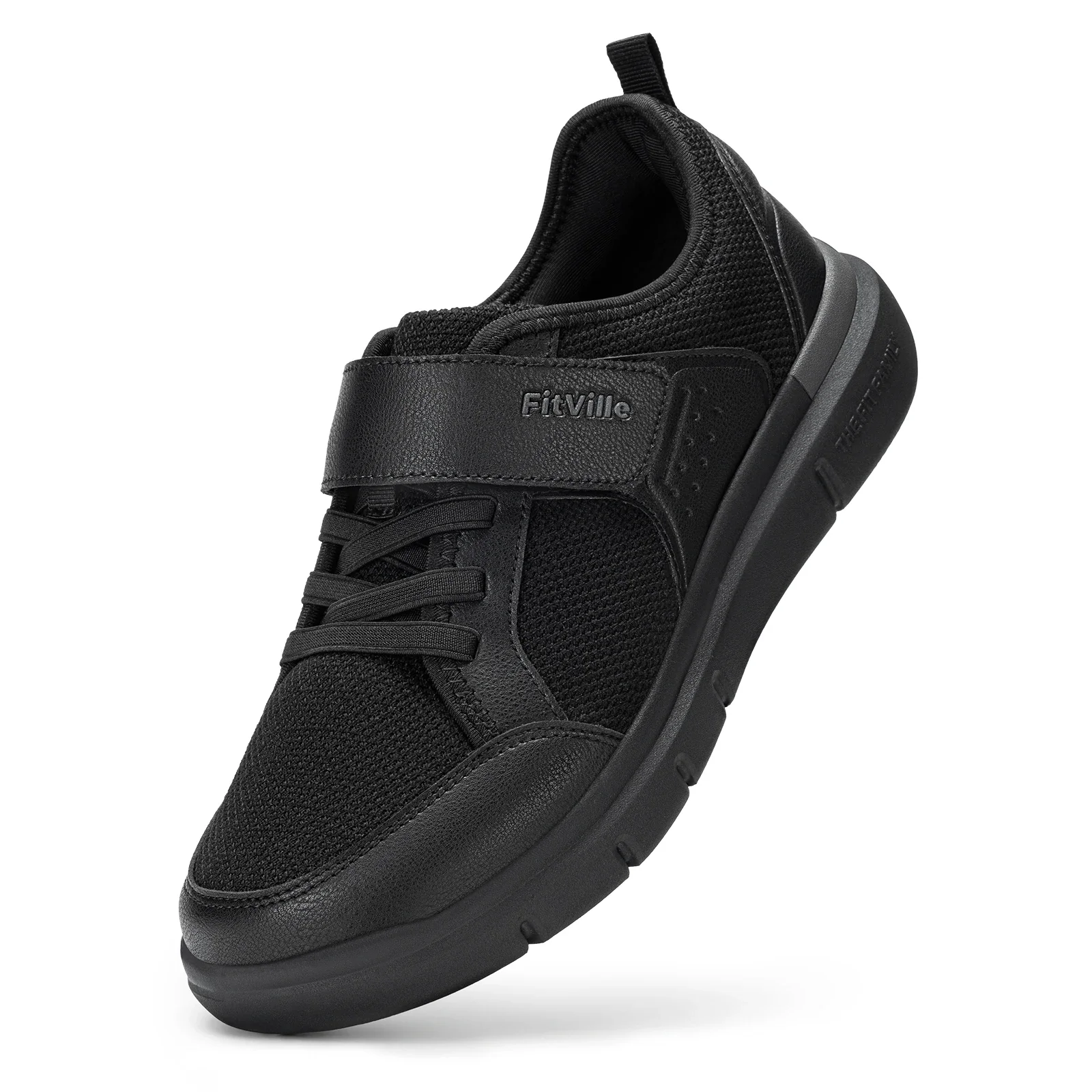 FitVille Wide Men'S Diabetic Walking Shoes Lightweight Non-Slip Breathable Casual Shoe For Swollen Feet Outdoor All Day Comfot
