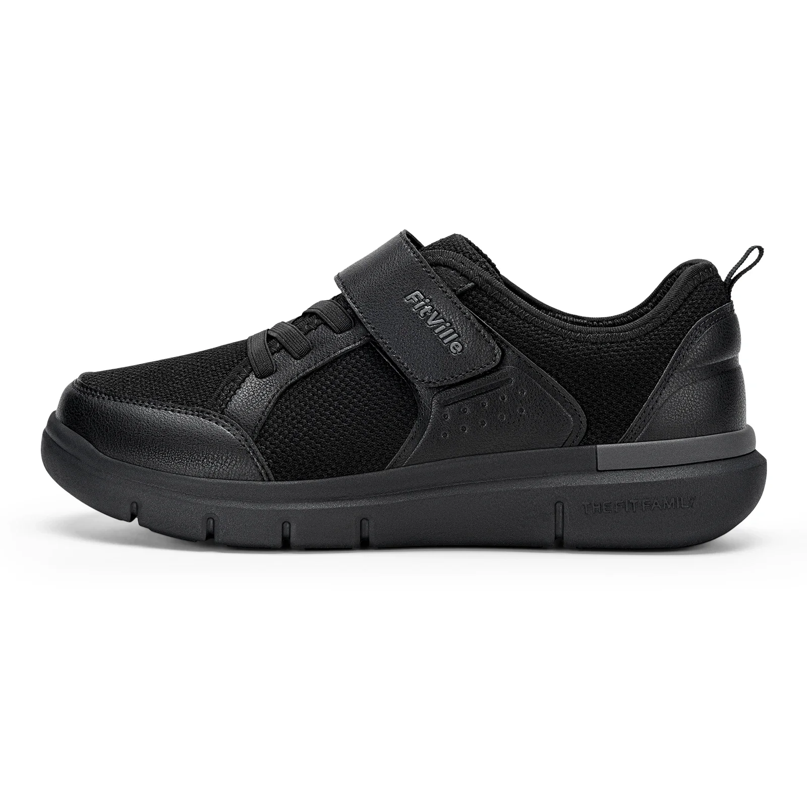 FitVille Wide Men'S Diabetic Walking Shoes Lightweight Non-Slip Breathable Casual Shoe For Swollen Feet Outdoor All Day Comfot