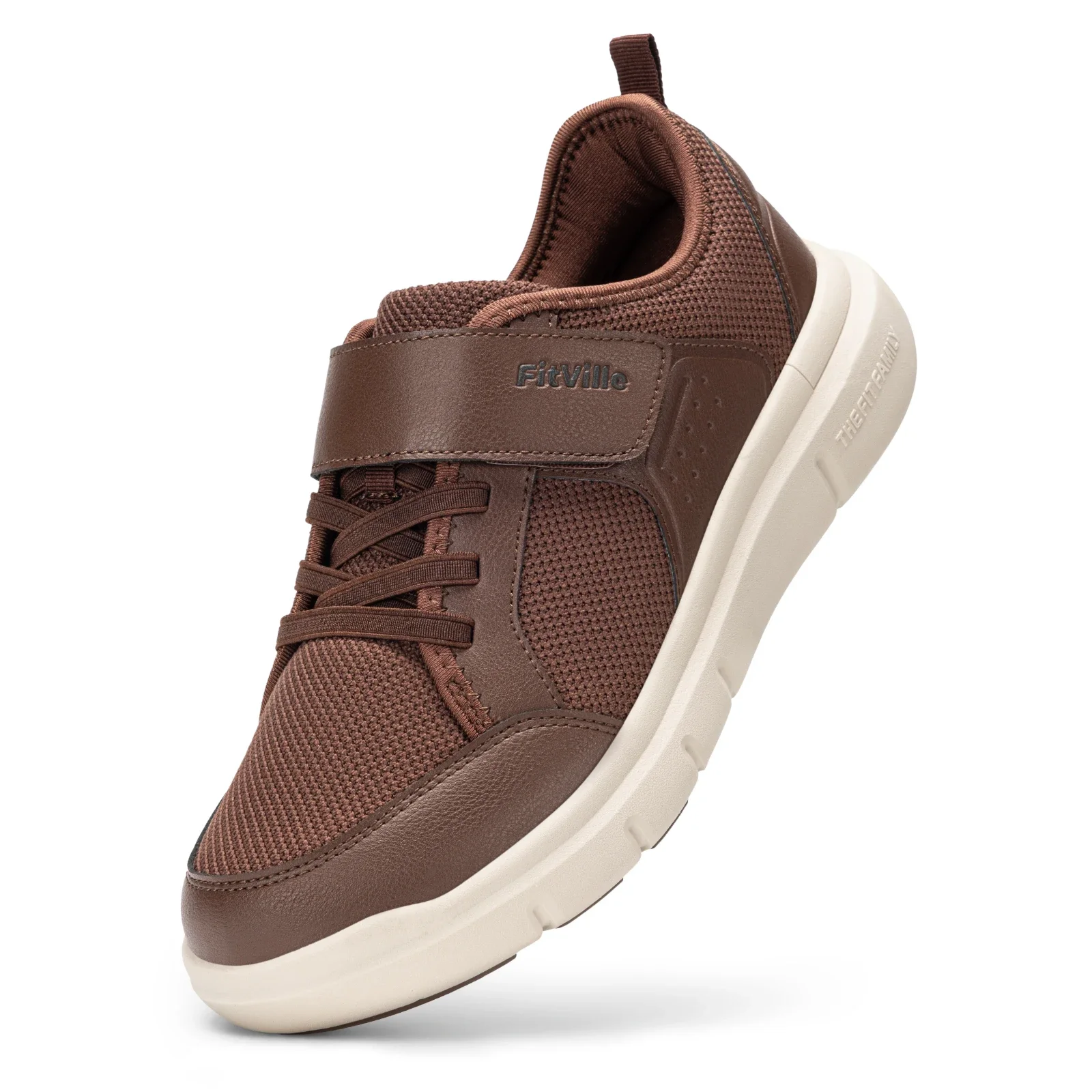 FitVille Wide Men'S Diabetic Walking Shoes Lightweight Non-Slip Breathable Casual Shoe For Swollen Feet Outdoor All Day Comfot