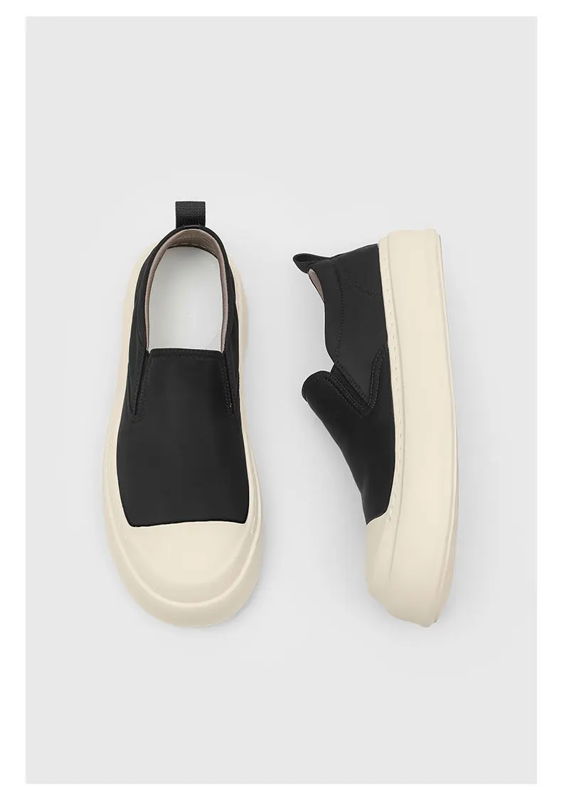 Hight Quality Street Style Teenagers Daily Dress Loafers For Men's Classic Black White Mixed Colors Height Increasing Shoes